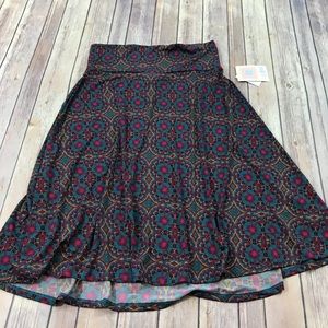 NWT LuLaRoe Azure Patterned Skirt Size Large